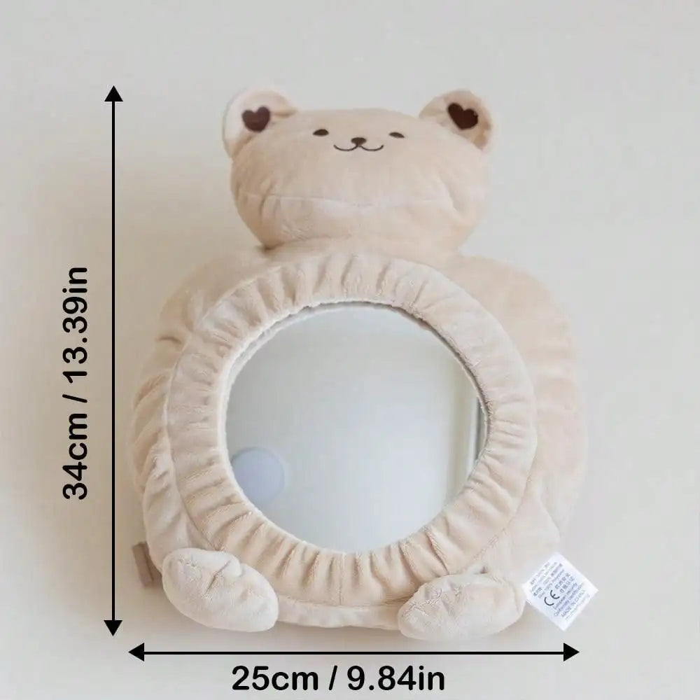 1PCS Easy View Baby Car Mirror, Safety Car Seat Cartoon doll Mirror for Rear Facing Infant, Wide Crystal Clear View,Shatterproof