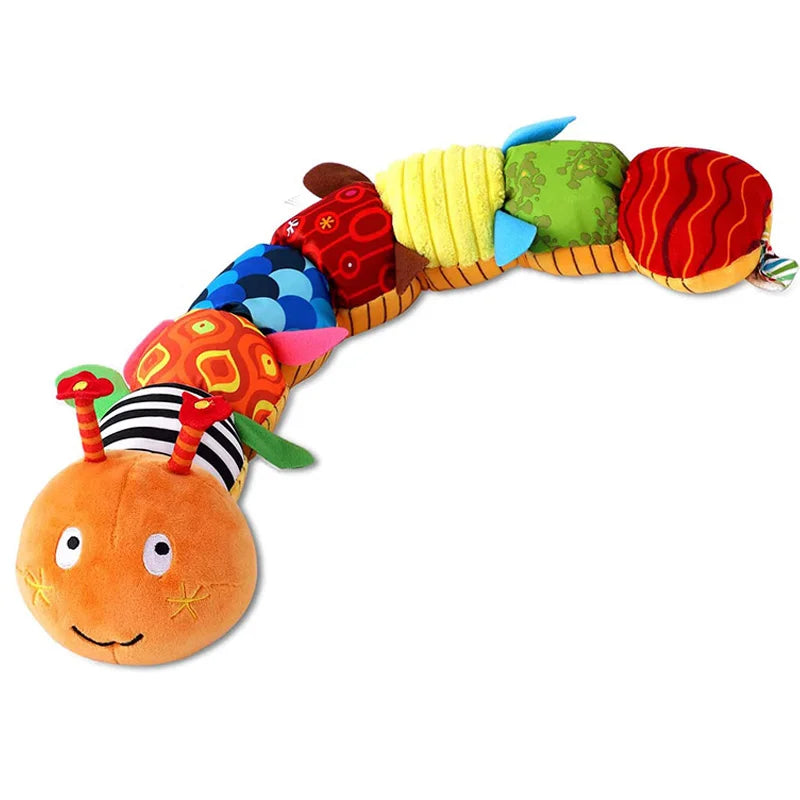 Chameleo Infant Toys Baby Musical Stuffed Animal Toys with Rattles Crinkle BellBaby Teething Toys for Tummy Time Newborn Sensory