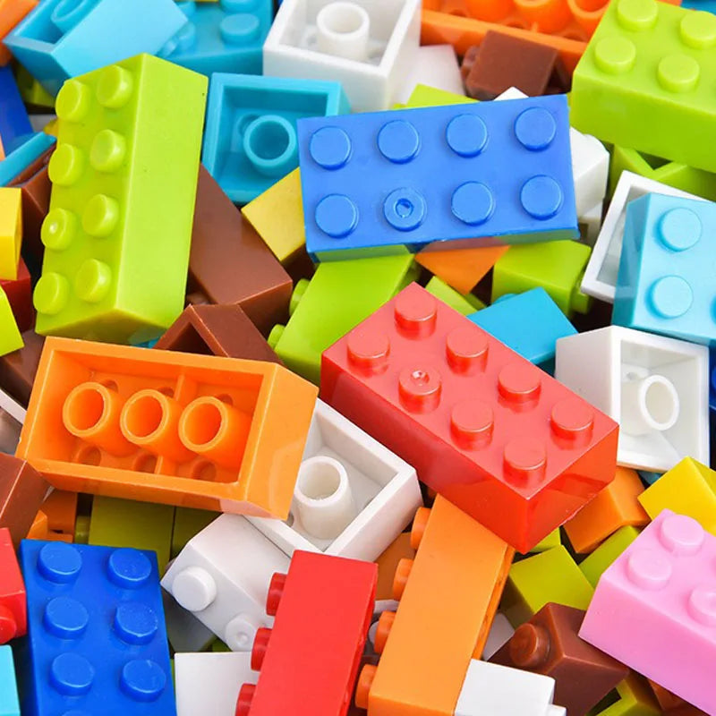 500/1000Pcs MOC Random Bulk Assemble Building Blocks Basis Parts Accessory DIY Creative Bricks Model Toys for Children Gifts