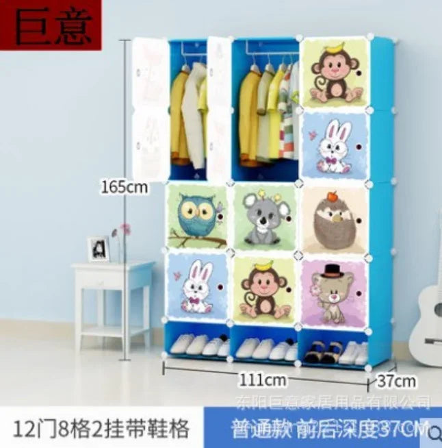 Wardrobe For Baby Clothes Children's Storage Cabinet Kids Room Furniture Closet Guarda Roupa Infantil Simple Assembly Plastic