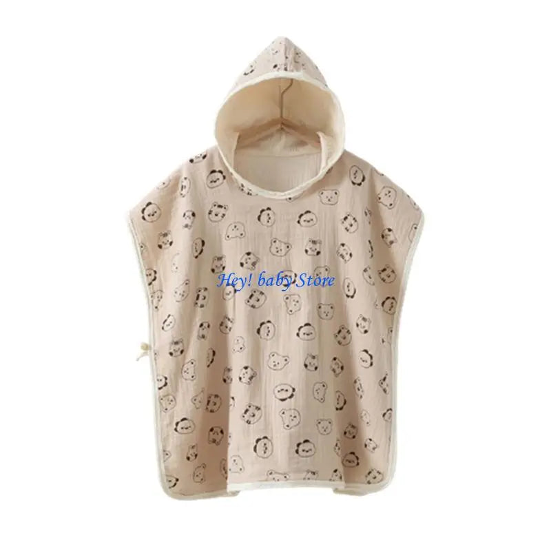 JU64 Baby Hooded Bath Towel for Infant Boy Girl Breathable  Wraps Warm Shower Towel Comfortable Quick-Drying Bathrobe
