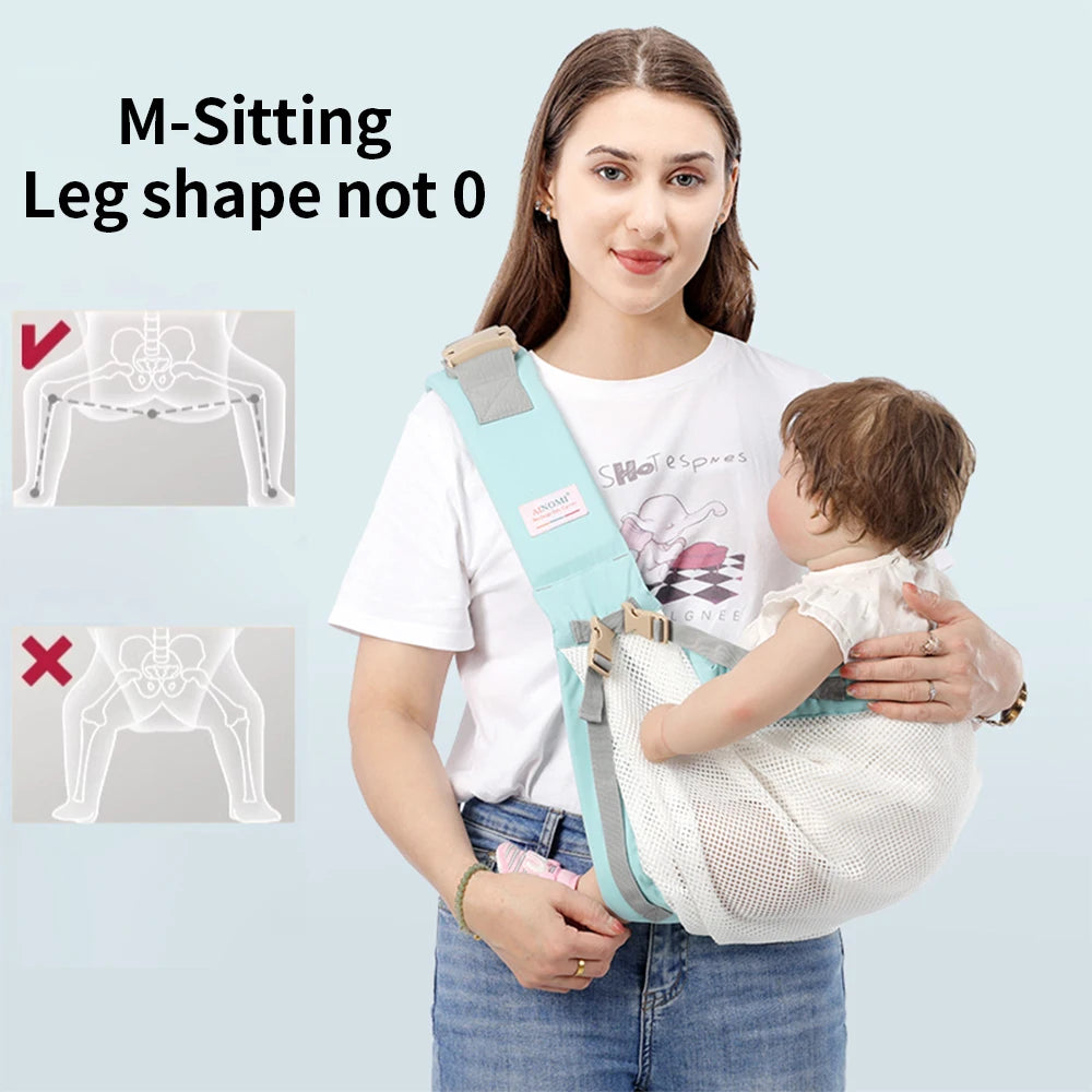 Adjustable 3D Mesh Baby Carrier Comfortable Breathable Infant Back Strap with Durable Straps for Parent's Ease of Use