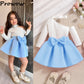 Toddler Girl 2PCS Summer Set – One-Shoulder T-Shirt & Skirt