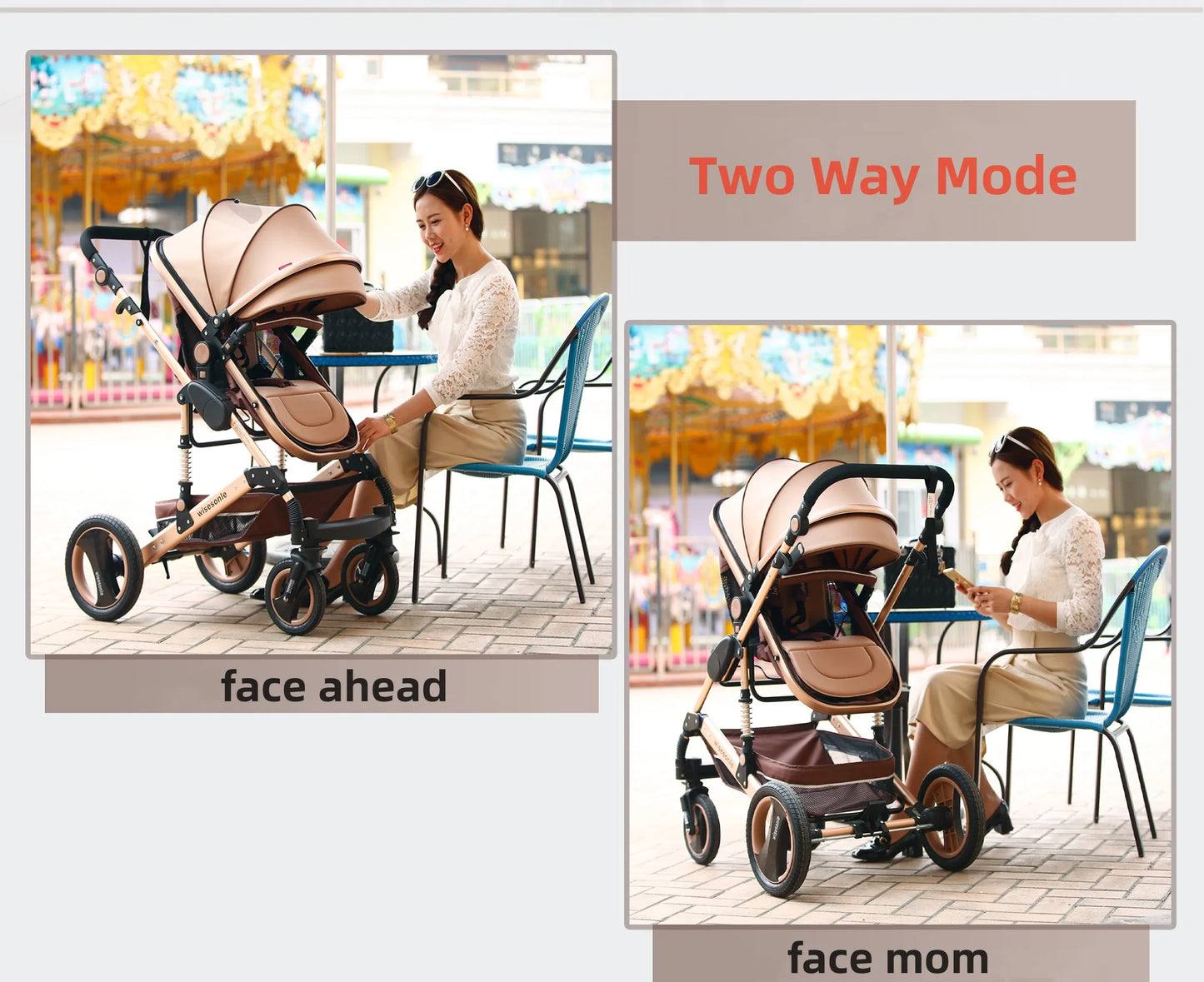Hot 2025 Baby Stroller – Foldable, High View & Travel