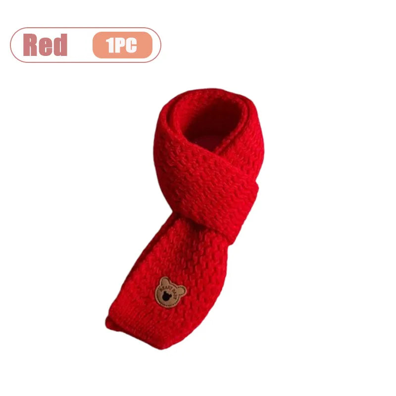 1-10PCS Baby Scarf Winter Neck Warmer Soft Knitted Neck Wrap for Boys and Girls Warm and Windproof Toddler Scarf