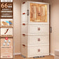 No Assembly Wardrobe Foldable Clothes Storage Cabinet Portable Infant Wardrobe For Bedroom Setup Large Capacity Durable Stylish