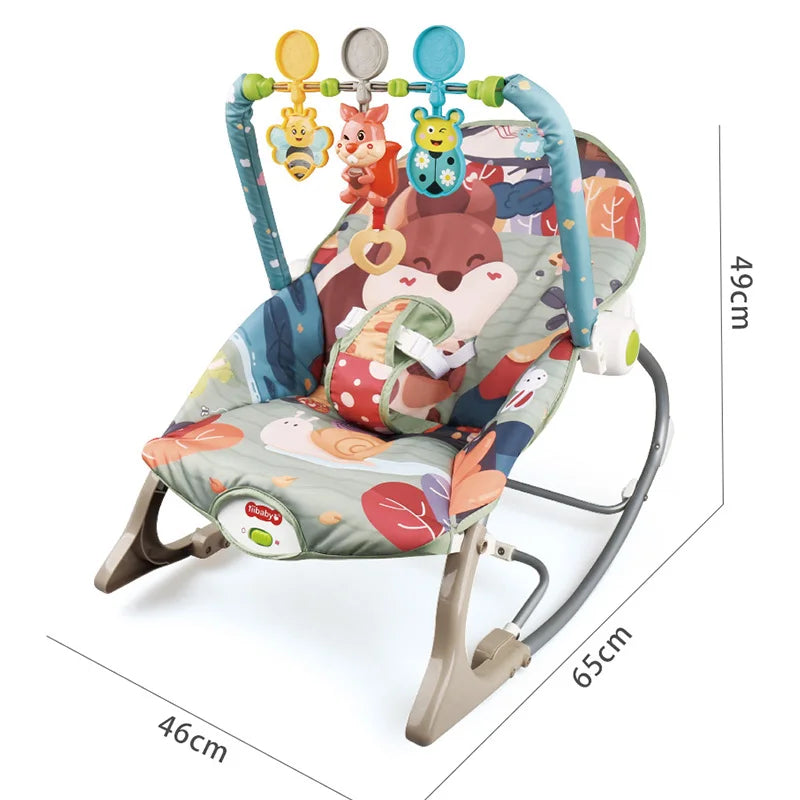 Baby Bouncer for Infant Newborn Rocking Chair 2 in 1 Infant Rocker With Music Baby Multifunctional Rocker Suitable For 0-3 Years