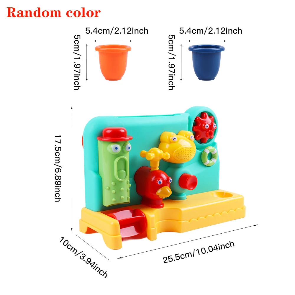 Baby Bath Toys Cartoon Bathroom Sprinkling Shower Toy Children Color Recognition Fine Motor for Kids 1+ Years Water Playing Toy