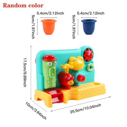 Baby Bath Toys Cartoon Bathroom Sprinkling Shower Toy Children Color Recognition Fine Motor for Kids 1+ Years Water Playing Toy