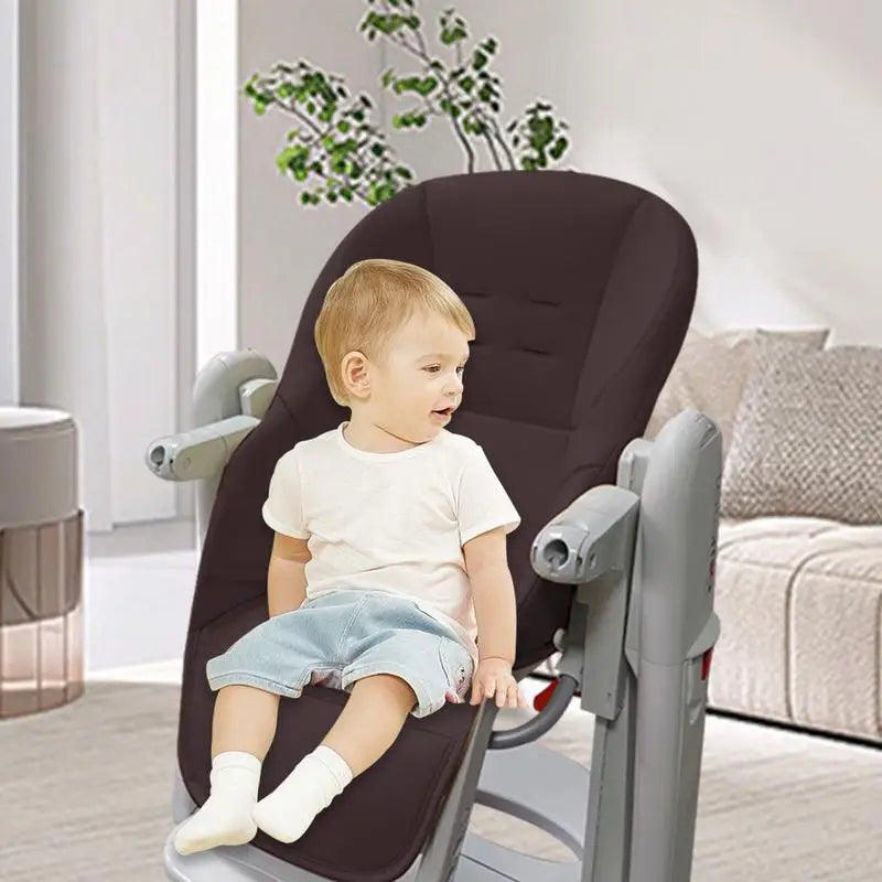 Kids Highchair Cushion Pad High Chair Dining Protection Cover Cushion PU Leather And Sponge Comfortable Seat Pad Boy And Girl