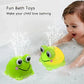 Auto-Sensing Spray Frog Bath Toy with LED Light Button - Battery/USB Rechargeable Baby Shower Water Play Toy for Kids Gifts