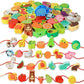 Monterssori Beaded Wooden Toys Baby Cartoon Fruit Animal Stringing Wooden Beads Toys Children's Educational Games