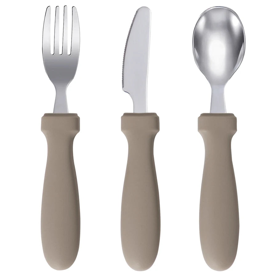 Infant Feeding Set – Silicone Plate, Spoon & Fork