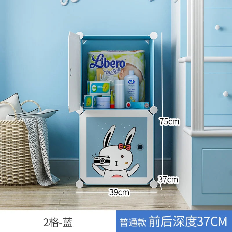 Plastic Kids Closet Baby Clothes Partitions Bedroom Organizer Cube Shelves Wardrobe Modern Small Guarda Roupa Home Furniture