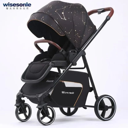 2 In 1 Portable Multifunctional Baby Stroller High Landscape Pram Carriage Basket Baby Carriage Baby Stroller 0 To 3 Years