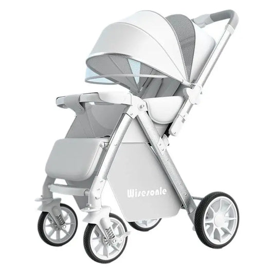 2-in-1 Reversible Lightweight Stroller with Convertible High-view Seat and Foldable Compact Design for Newborns and Toddlers