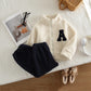 Girls’ Autumn/Winter Outfit – Stand Collar Jacket Set