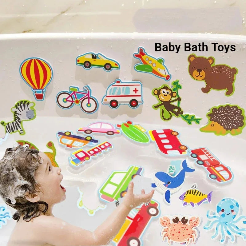 Children’s Bath Play – Foam EVA Floating Cars & Boat Toys