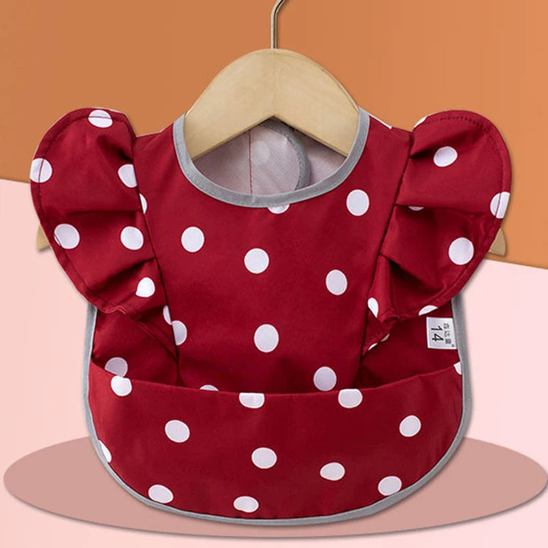 Baby Feeding Bib Apron Kids Mess-proof Waterproof Bib for Baby Girls Children 0-4 Years Feeding Dining Laciness Smock Bibs Apron