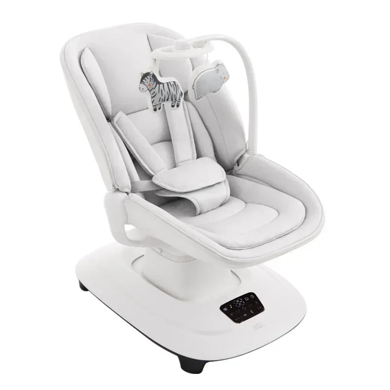 Electric Baby Soothing Chair Luxury Baby Rocking Chair  Connectable To APP  360° Rotating Baby Rocking Chair Adjustable Backrest