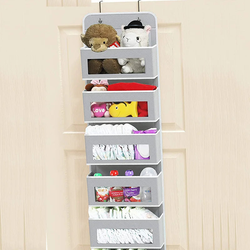 Wall-Mounted Underwear Storage Box Baby Bed Doll Toy Hanging Bag Children's Plaything Organizer Door Ba Storage Pouch
