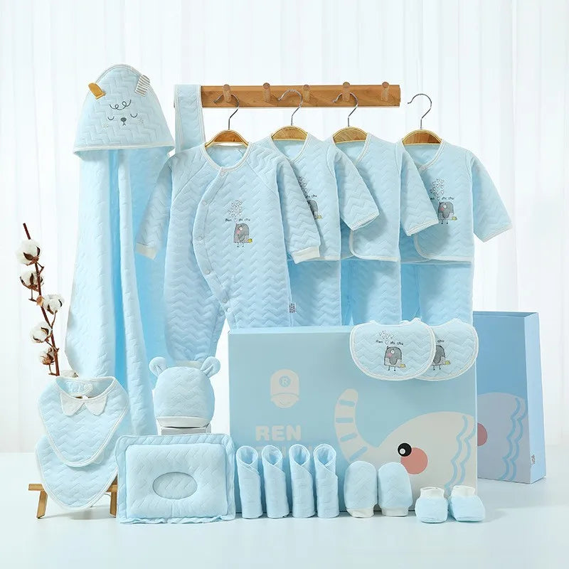 18/21/23 Pcsnewborn Clothes Set Winter Thick New Born Baby Girl Boy Clothes Cotton  Newborn Set Infant Outfit Baby Gift No Box