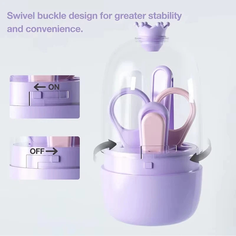 Baby Grooming Kit 4IN 1 Baby Nail Trimmer Infant Manicure Scissors Baby Hygiene Kit Baby Nail Clipper for Newborn Health Care