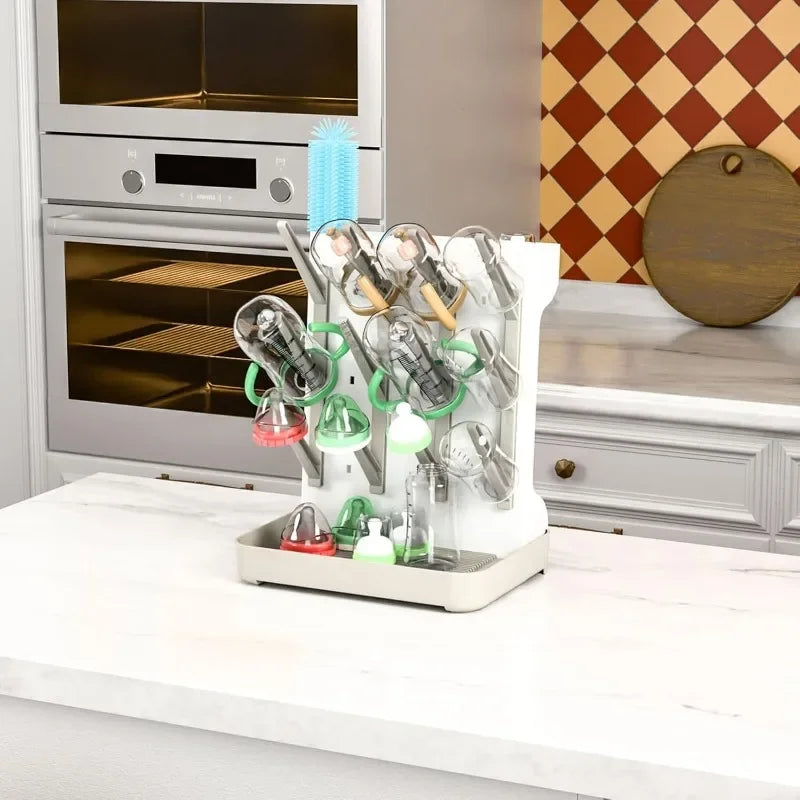Baby Bottle Drying Rack Suitable for Newborn Feeding Vertical Baby Bottle Drain Rack Saves Space To Place Bottles Nipple and Cup