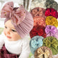 Cute Bow Baby Turban Hat Soft Elastic Beanie for Newborn Girls Summer