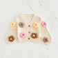 Baby Cardigan Sweater – Autumn/Winter Knit Coat, Long Sleeve Flower Design
