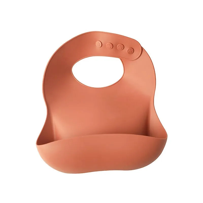 Baby Waterproof Bibs Toddler Silicone Bibs Cute Bowknot Aprons Kids Bib Girl Boy Adjustable Soft Silicone Bib Baby Feeding