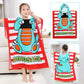 Kids Poncho Towels Hooded Bathrobe - Cotton Absorbent for Baby Shower, Height 80-170cm Boys Girls Children Cartoon Swim Bathing