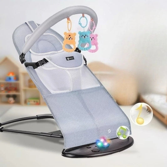 Baby Rocker Swing Chair Soothing Calming Tool Infant Feeding Change Recliner Foldable Adjustable Portable Comfortable Easy Care