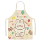 Cute little dinosaur bear rabbit pattern apron home linen children's cleaning apron kitchen cooking baking bib