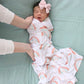 Organic Muslin Swaddle&Hat Set-Boho Rainbow Newborn Photography Props for Unisex Baby Boys&Girls,Birth Announcement Photo bebe