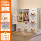 2025 Kids Wardrobe: Stainless Steel Storage Cabinet, Double Door Design Eco-Friendly & Child-Safe Easy Assembly Home Nursery