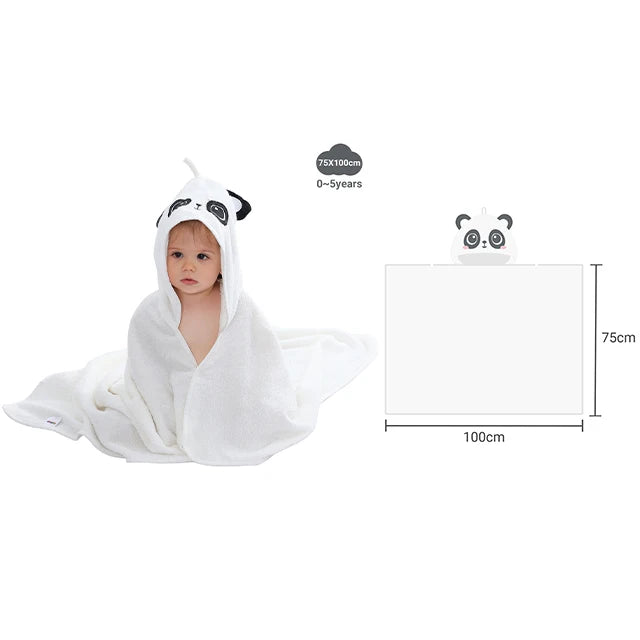 MICHLEY Lion Bamboo Baby Bath Towel Hooded Newborn Cute Cartoon Toddler Infant Bathrobe Shower Unisex For Kids Girls Boys 0-5T