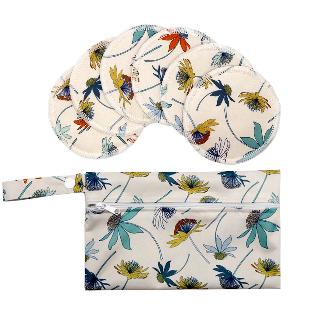 Recycled Polyester Mum Use With Wet Bag Absorbency Waterproof Washable Breathable Reusable Feeding Breast Nursing Pad