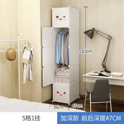 Closet Closet Kids Children's Wardrobe Clothes Toy Baby Cabinets Room Sliding Door Storage Cabinet Child Wardrobes Furniture