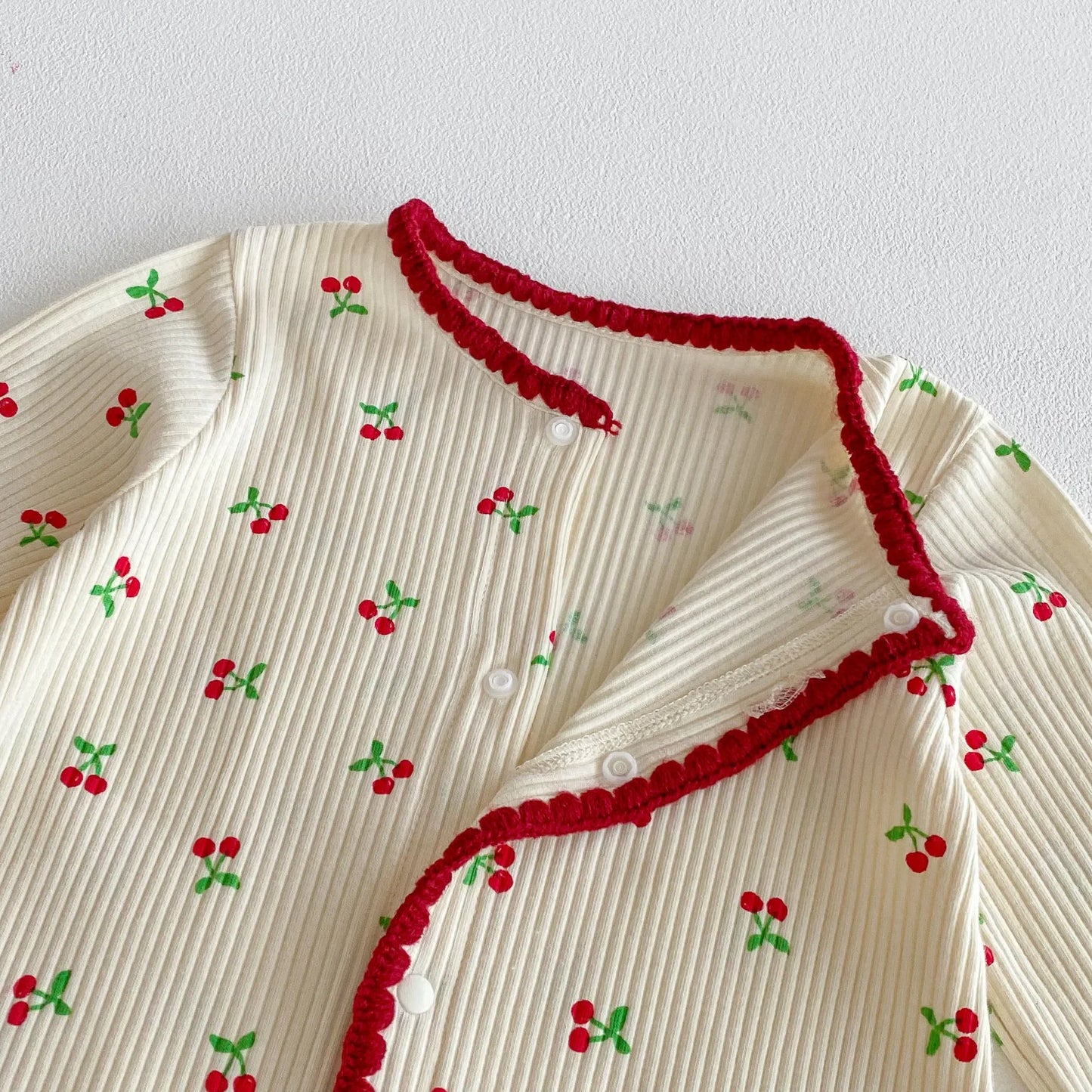 Cute Cherry Romper for Baby Girls