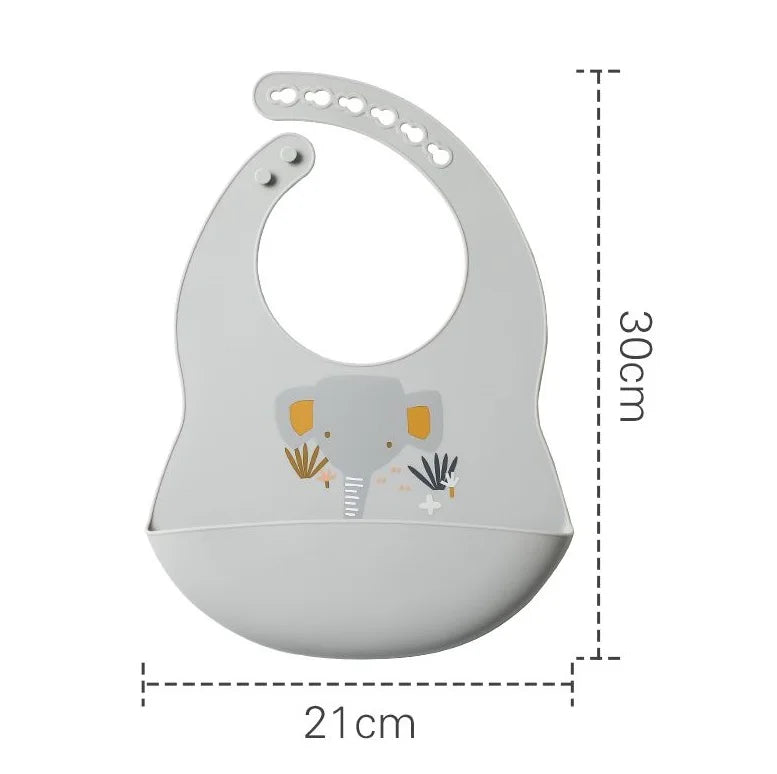 Baby Waterproof Bibs Toddler Silicone Bibs Cute Bowknot Aprons Kids Bib Girl Boy Adjustable Soft Silicone Bib Baby Feeding