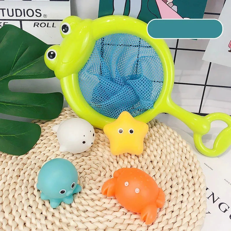 9pcs Floating Light Up Animal Bath Toy Safe PVC Material For Children 3-5 Years Old Perfect For Pools 195F