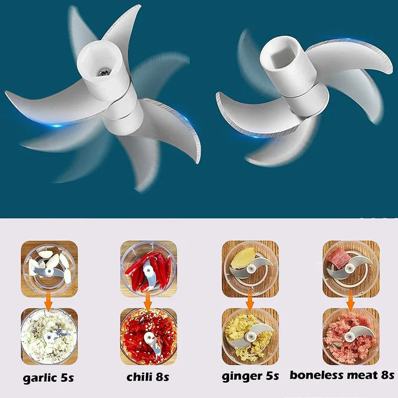 Small Size Usb Rechargeable Mini Galric Chopper Pepper Sauce Maker Small Food Processor Food Chopper