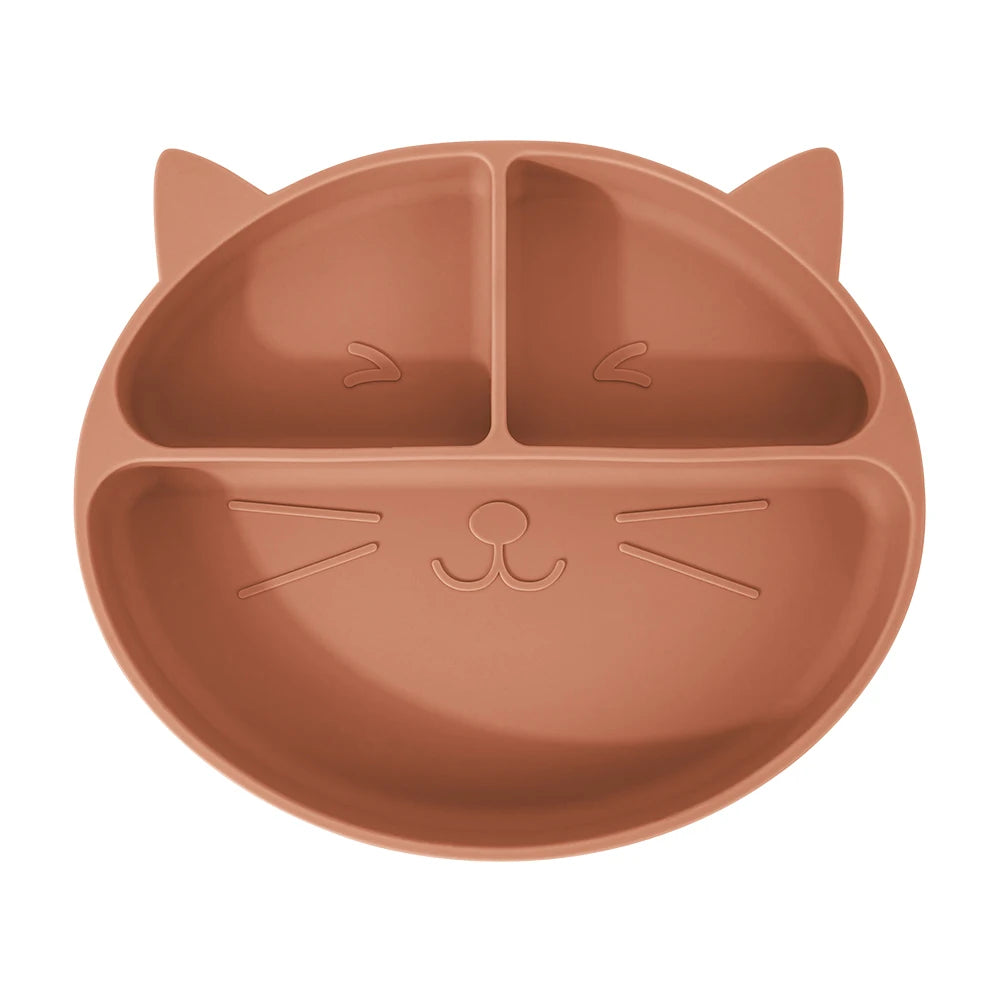 Toddler Feeding Set – Non-Slip Silicone Cartoon Plate & Bowl