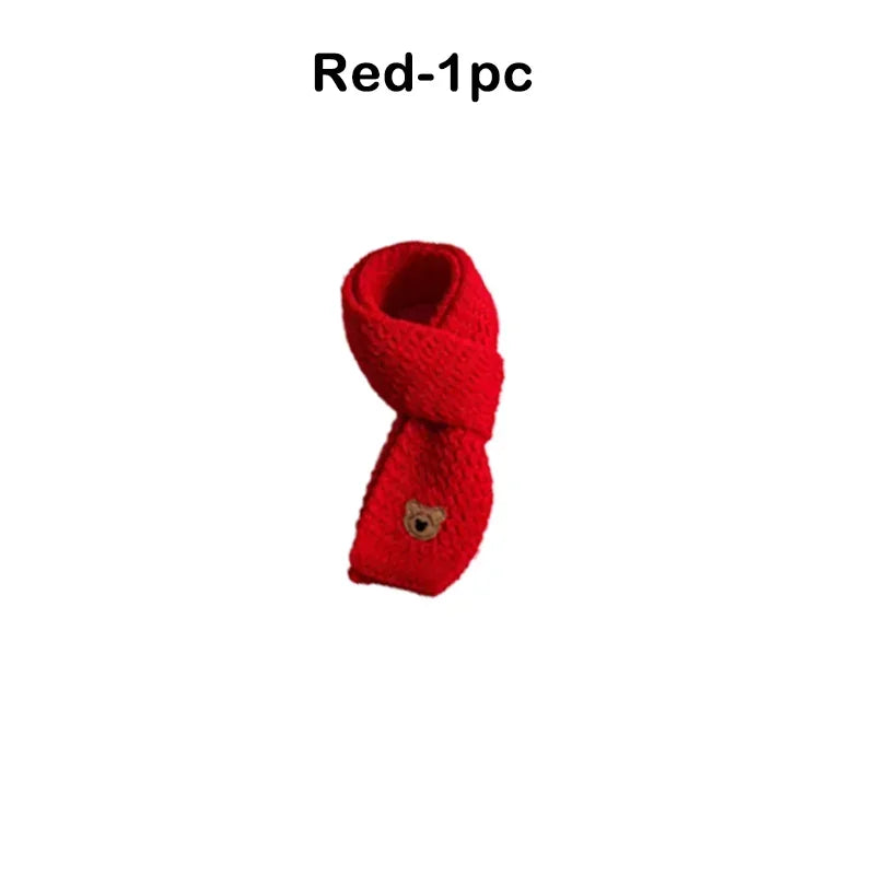 Christmas Toddler Scarf Winter Warm Baby Neck Warmer Fleece Lined Windproof Kids Unisex Scarf Cute Korean Style Festival Gift