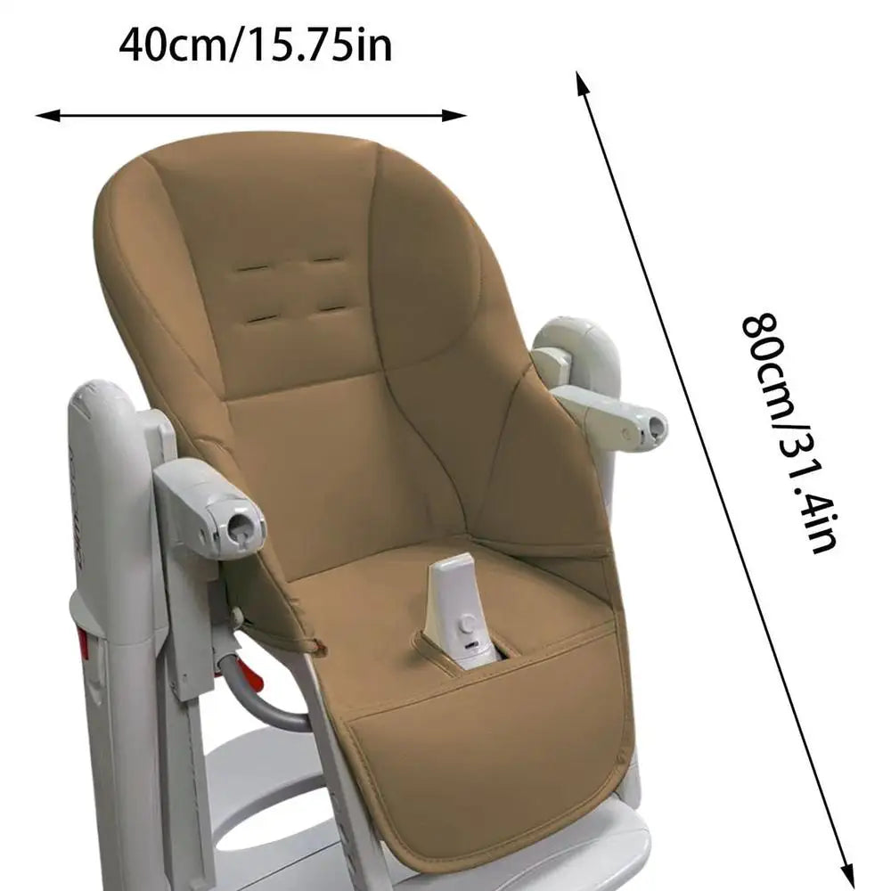 Baby High Chair Cover PU Leather Highchair Cover Cushion Protector Comfortable Seat Cushion Baby Accessories Machine Washable