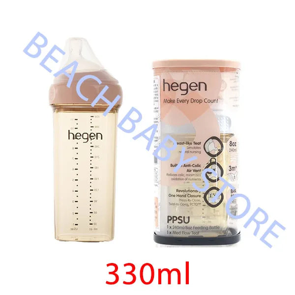 Hegen Baby Bottles Original Bottle PPSU Gift Box With Storage Lid Pacifier Water Bottle for Children Baby Items Free Shipping