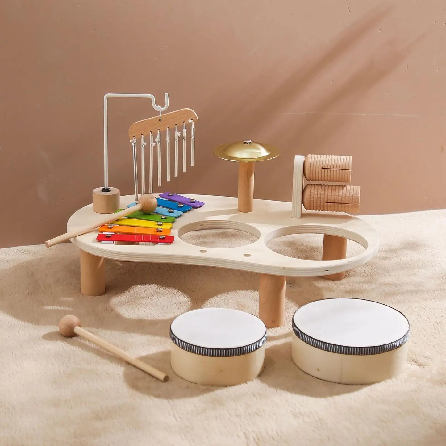 Kids Wooden Drum Set – Fun & Skill-Building!