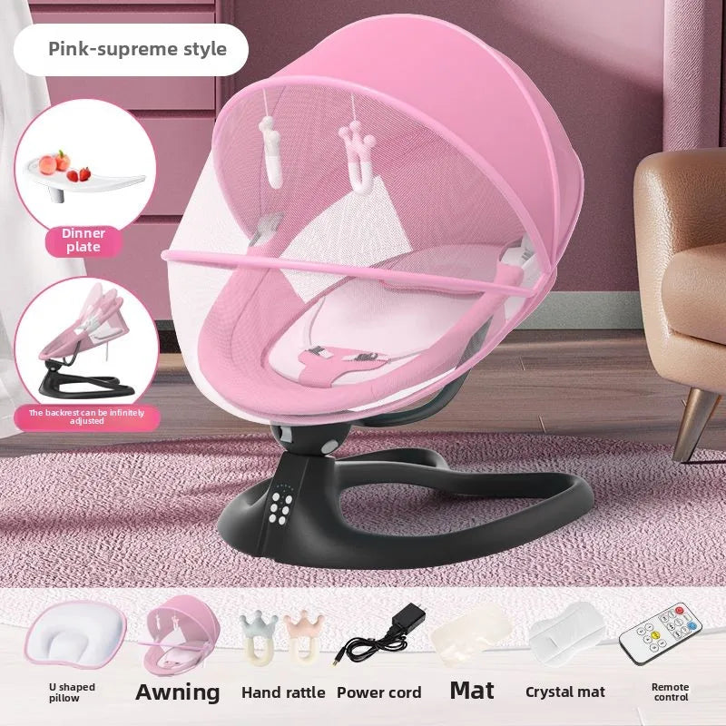 Baby Soothing Rocker Electric Swing Chair for Newborns 0–2 Years Calming Bouncer and Cradle Sleeper  Baby Swing Cradle Newborn