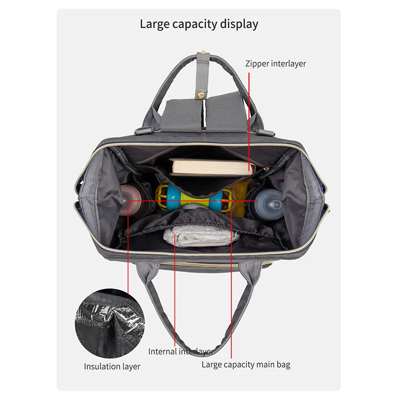 LEQUEEN Waterproof Mommy Diaper Backpack